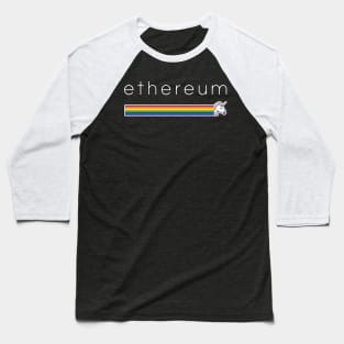 Ethereum + Unicorn + Rainbow Triplet Baseball T-Shirt